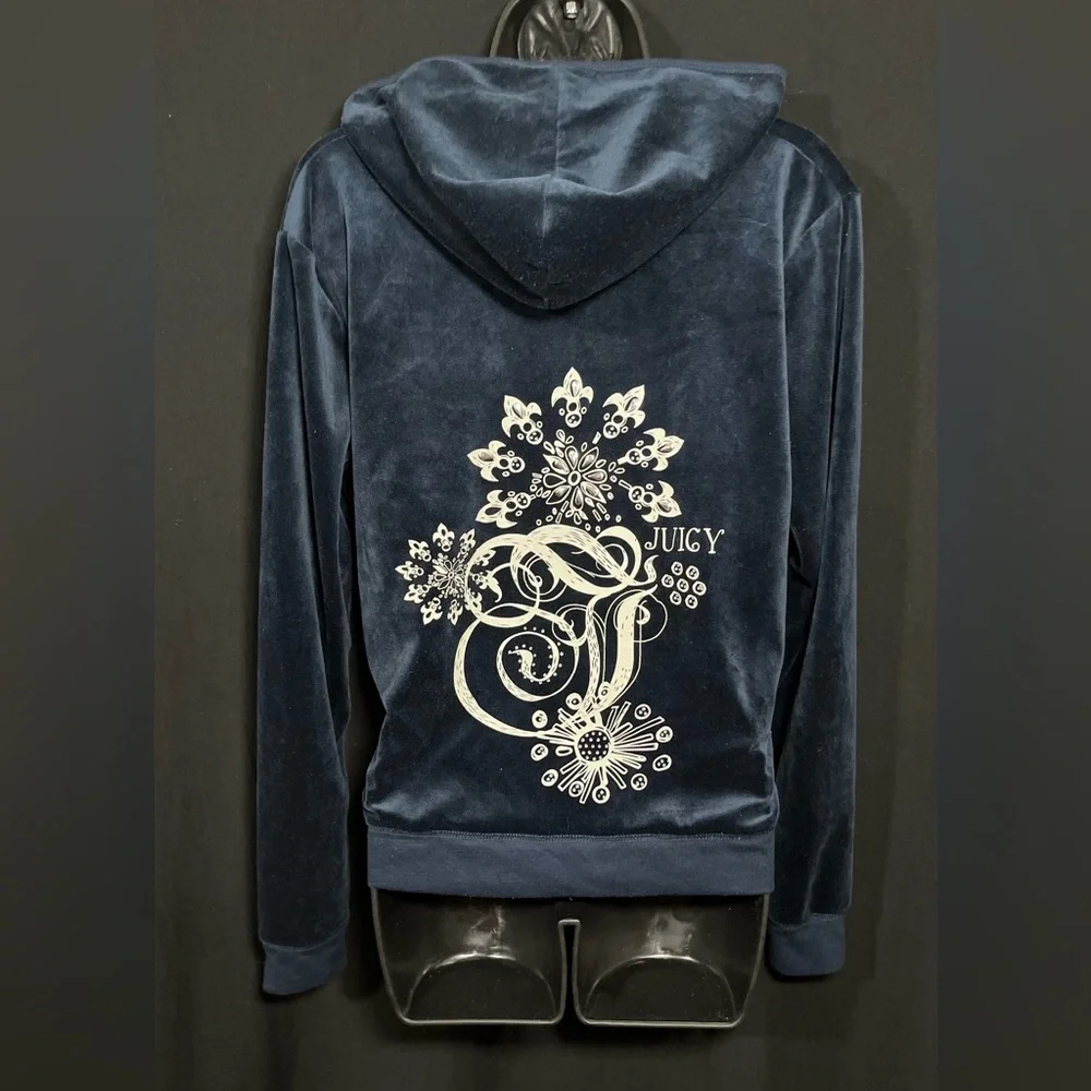 Juicy couture navy blue zip up - Picture 3 of 6